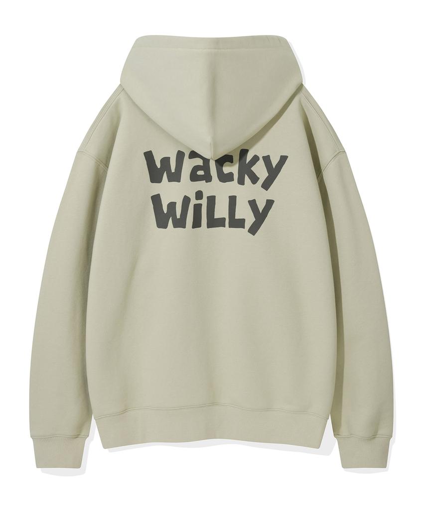 Худи с логотипом Wacky Willie, подписанное, светло-хаки