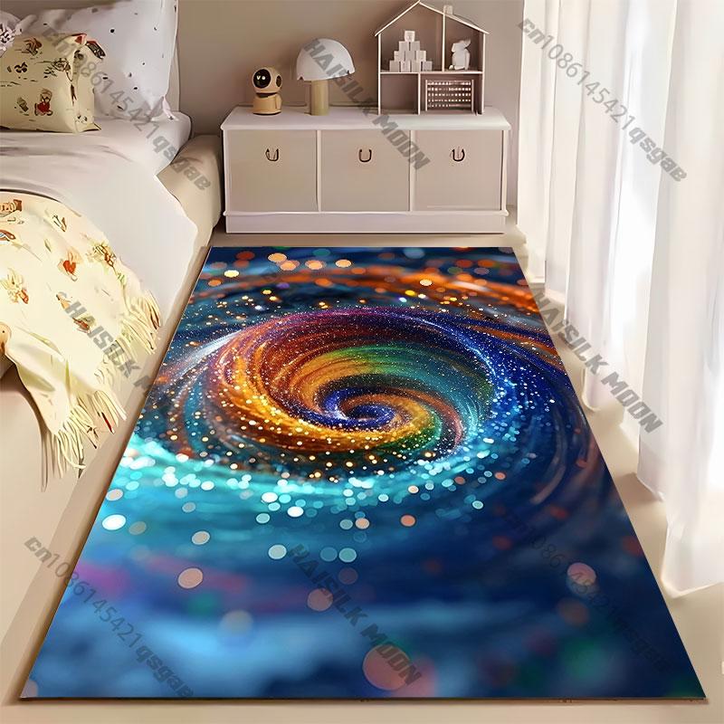 Cosmic swirl vibrant energy carpet Yoga living room room decor children's crawling mat doormat area rug games mat