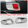 Для Peugeot 3008 3008GT 2017 - Декоративные наклейки-sequin на рамку заднего противотуманного фонаря автомобиля, крышка, отделка, хромированные аксессуары из ABS
