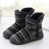 Winter Boots Slippers Knitted for Men Home Booties Plush FLeece Fuzzy House Shoes Indoor Outdoor Boots Men's Pull On Cozy Non-Slip Home Snow Booties