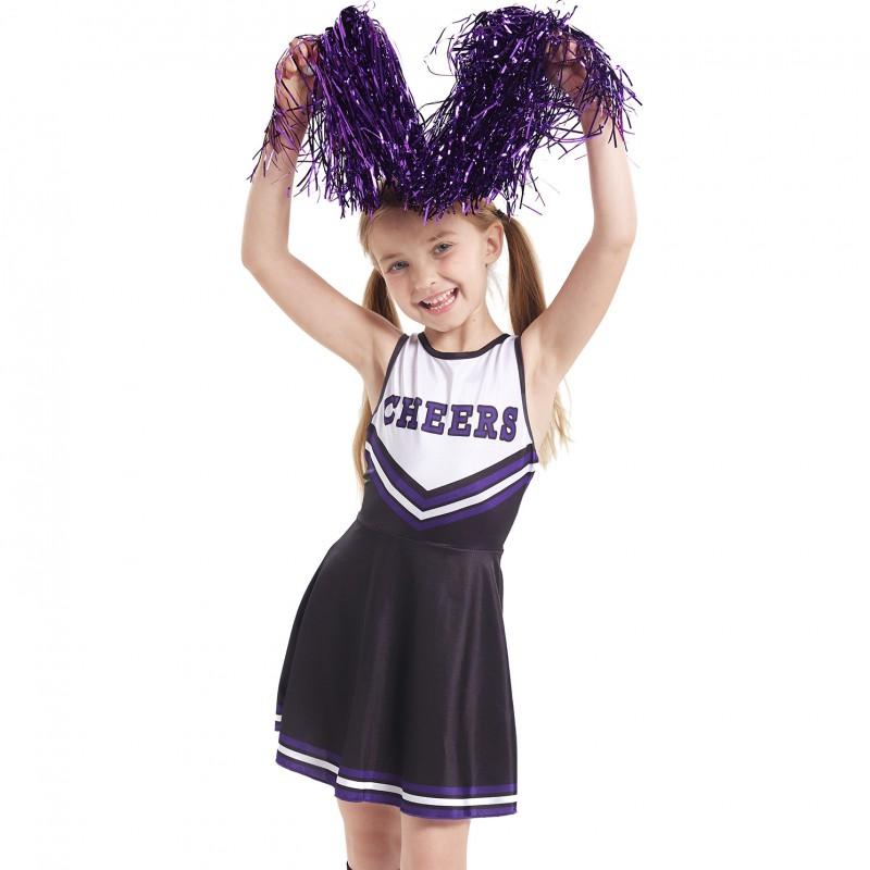 Girls Cheerleading Uniform Kids Sports Day Performance Dress School Cheer Outfit Children