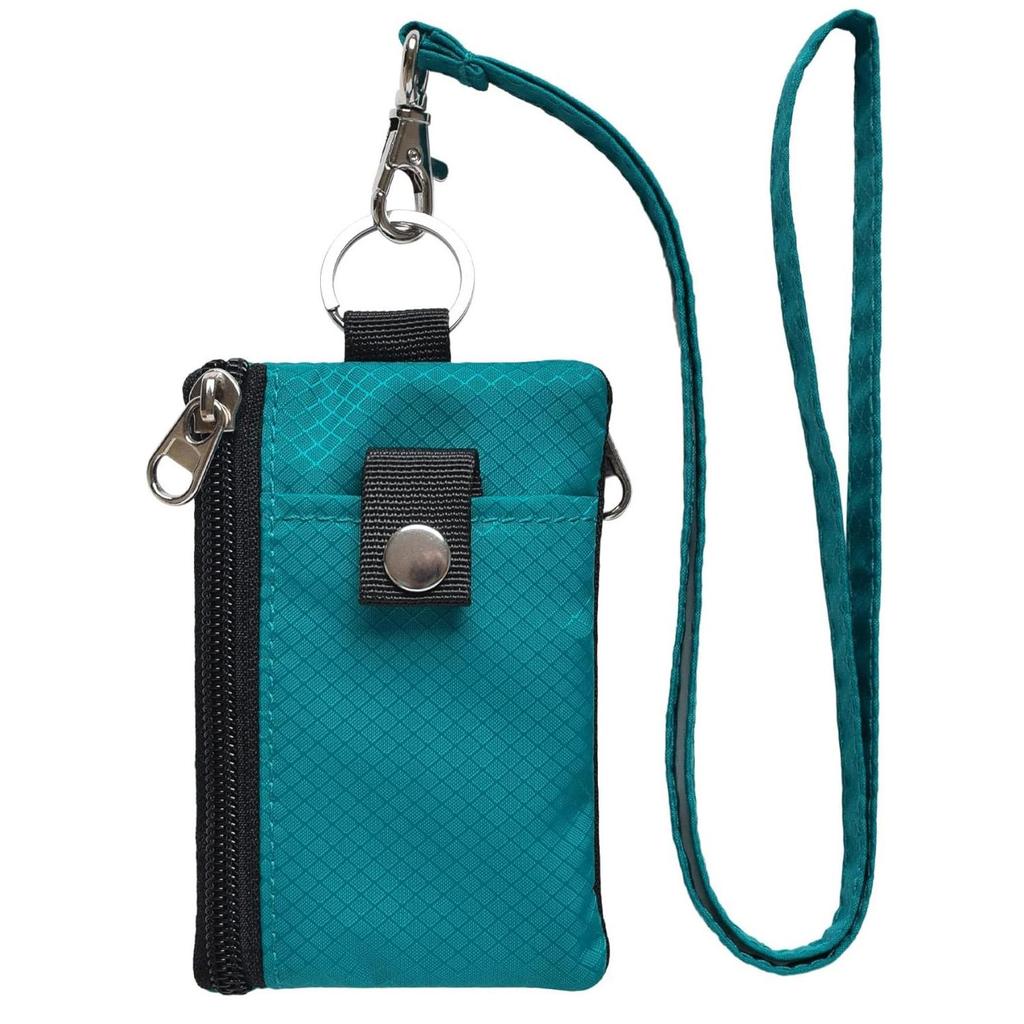 Кошелек в минималистском стиле, идентификационный бейдж, водонепроницаемые чехлы на молнии, чехол и ремешок для ключей для карт, наличных, монет, дорожная сумка, блокировка RFID