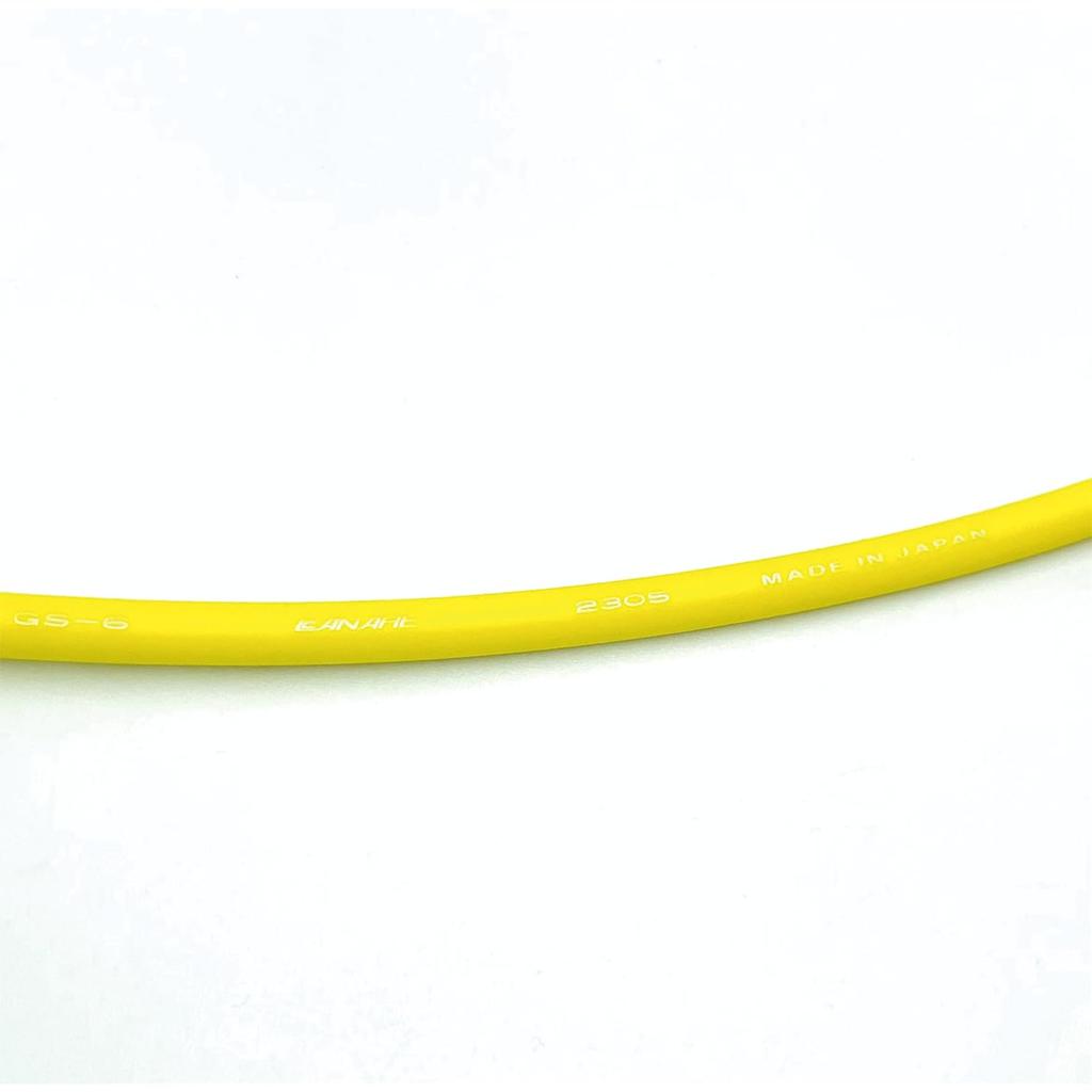 CANARE Yellow Shielded Cable Made In Japan GS-6 (L-L/L-S/S-S) (L-L Plug, 3.5m)