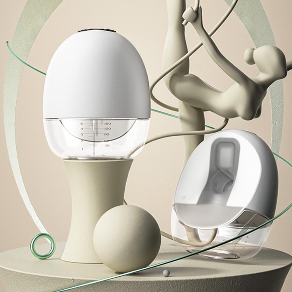 Переносной молокоотсос Электрический молокоотсос без помощи рук со светодиодным экраном для грудного вскармливания 4 режима 9 уровней всасывания Низкий уровень шума с сбором молока на 150 мл