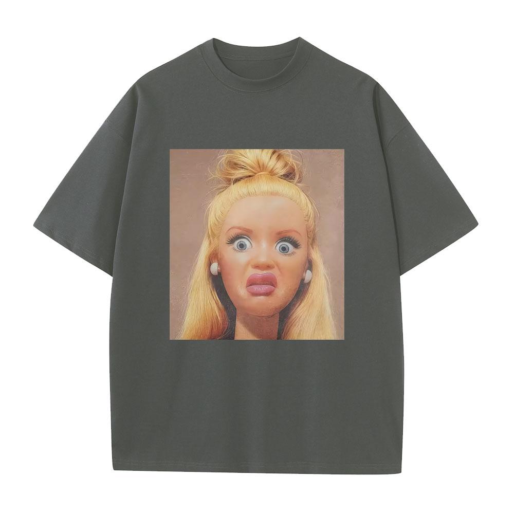 Hot Funny Disgusting Doll Meme Graphic Tshirt Unisexs Womens High Quality Cotton T Shirts Unisex Oversized Short Sleeve Tshirts