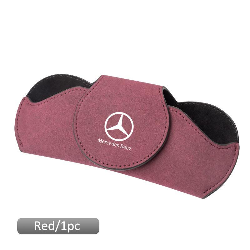 Car Badge Sunglasses Clips Glasses Holder Car Sun Visor Glasses Box For Mercedes Benz W212 W213 W205 W177 W247 W176 CLS CLA CLK