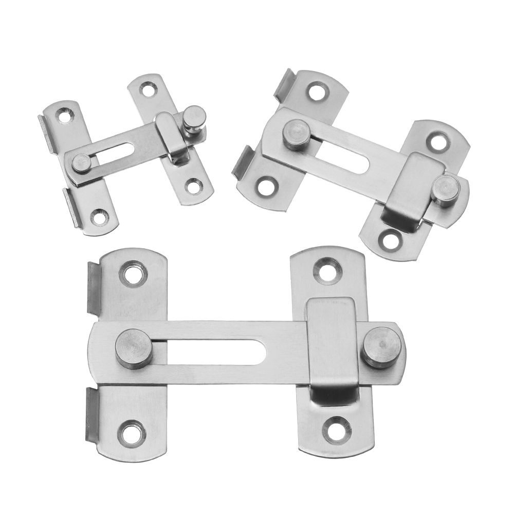 Steel Padlock Clasp Security Silent Gate Buckle Cabinet Catches Hasp Door Bolt Window Catch Lock