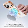 iPhone 17 Pro Max Ледяной Кристалл Двухцветный Магнитный Прозрачный Ударопрочный Защитный Чехол с Полным Покрытием