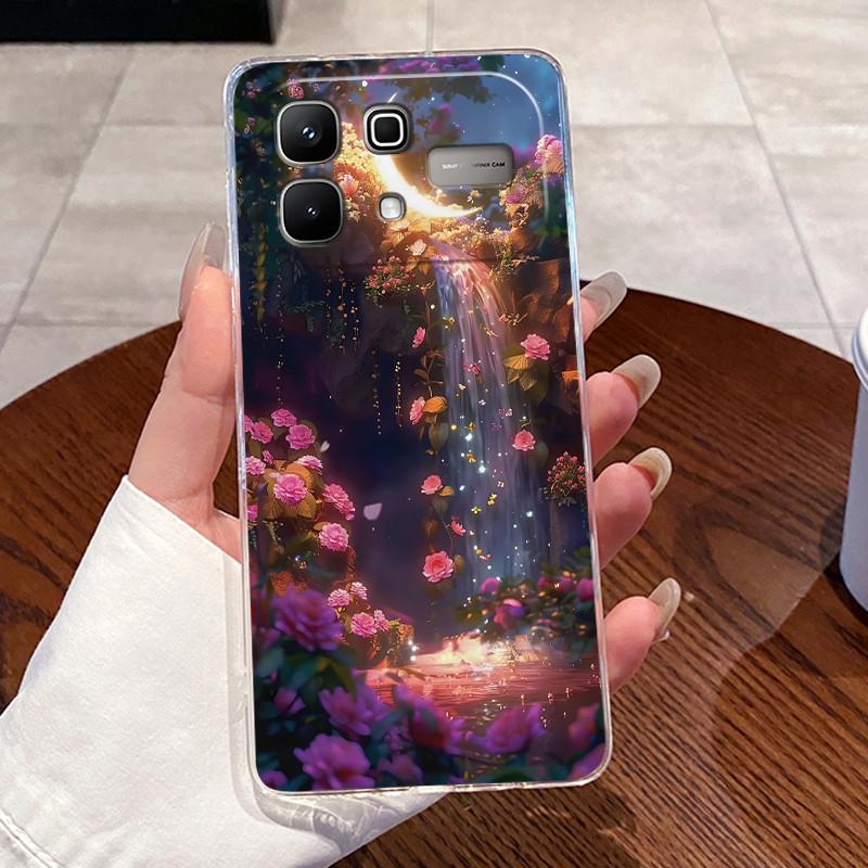 Чехол для Infinix Note 60 Pro Note60 5G Чехол X6879 X6878 Роскошный Милый Любовь Кролик Смешной Прозрачный Тонкий Мягкий ТПУ Силиконовый Чехол для Телефона
