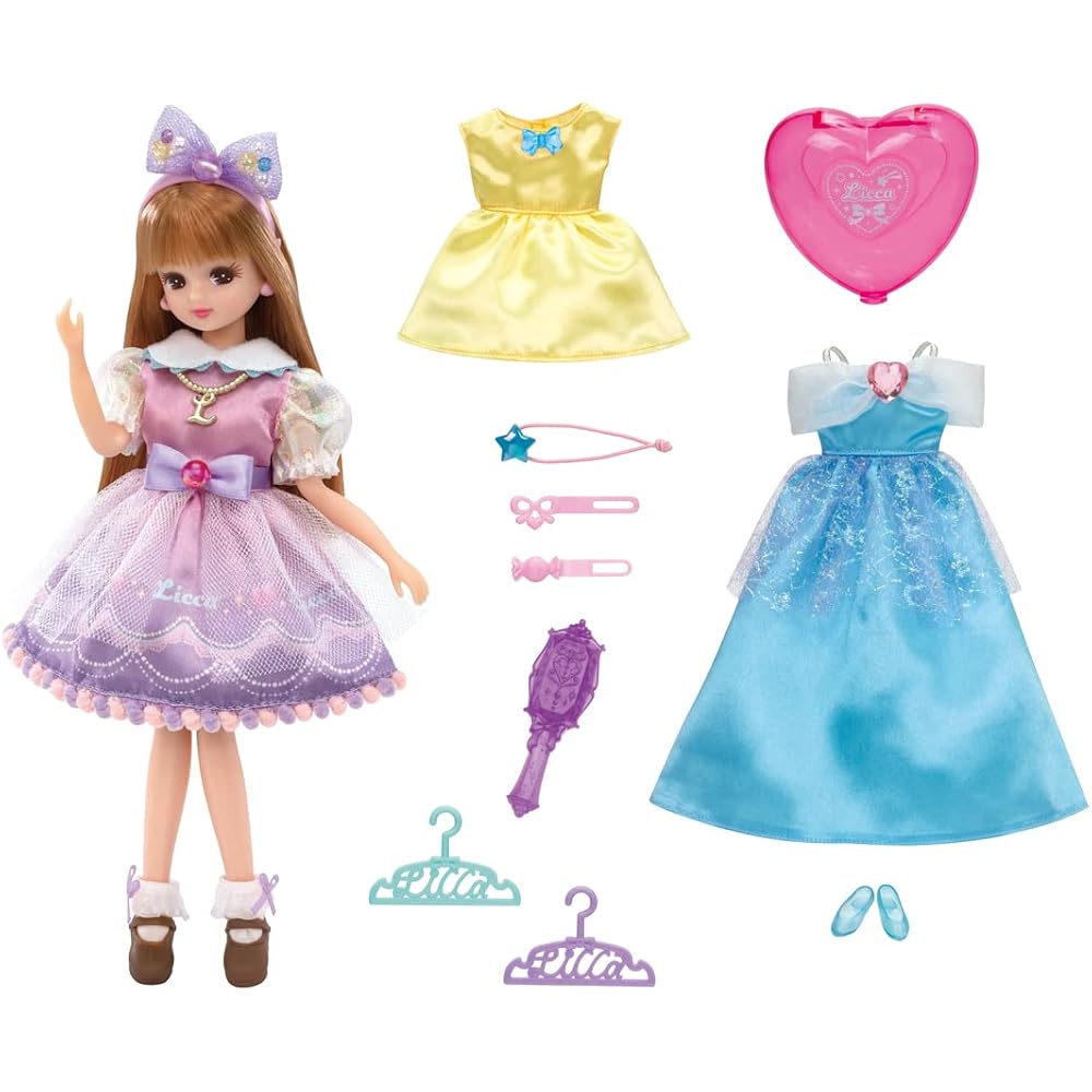 Takara Tomy Licca-chan Doll LD-01 Yumemiru Licca-chan gift set, dress-up playhouse toy, 3 years a...