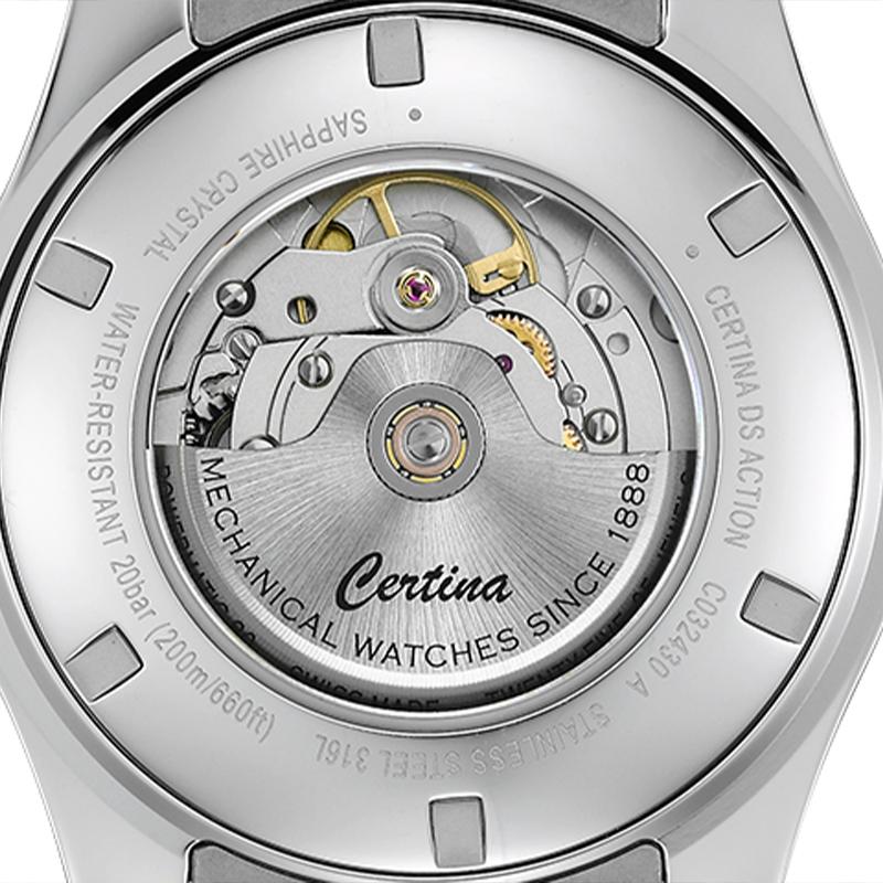 Certina Механические часы серии Kinetic с коричневым циферблатом Модные Мужские деловые часы с двойным календарем Автоматический механический механизм C032.430.11.081.01