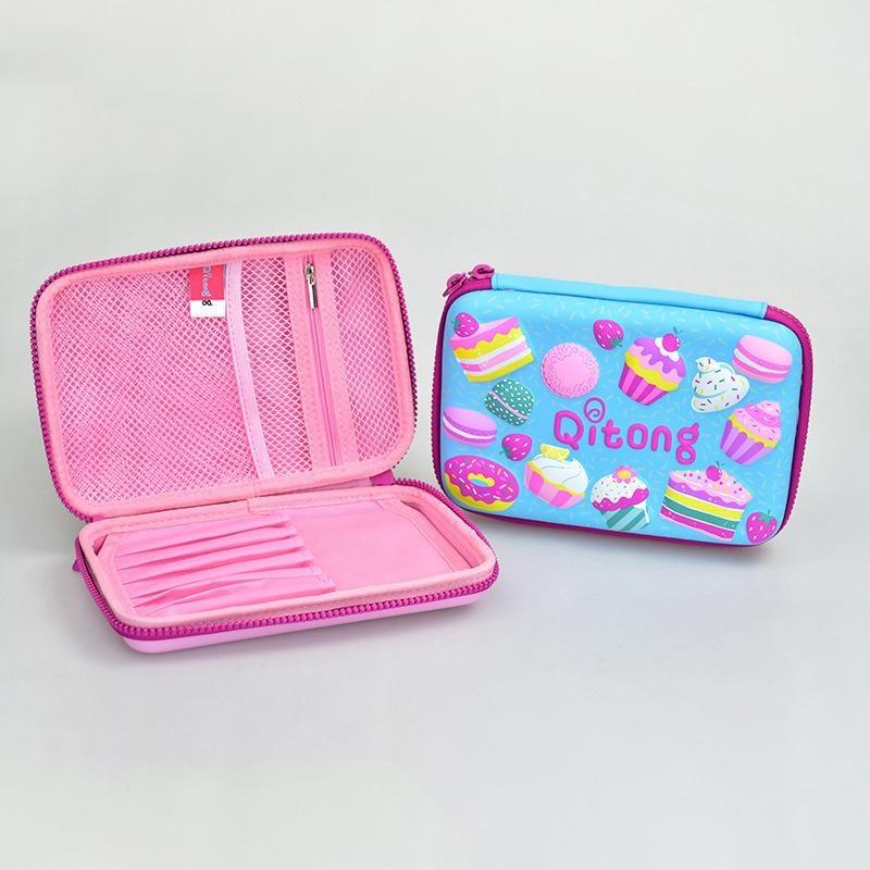 Креативный 3D тиснение большой вместимости квадратный пенал канцелярская коробка высококачественная многофункциональная сумка для хранения канцелярских принадлежностей подарок для детей