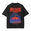 Blade Runner Washed T Shirts Streetwear Hip Hop Vintage T-Shirt Tees Men Women Short Sleeve Street Printed Ins Y2k