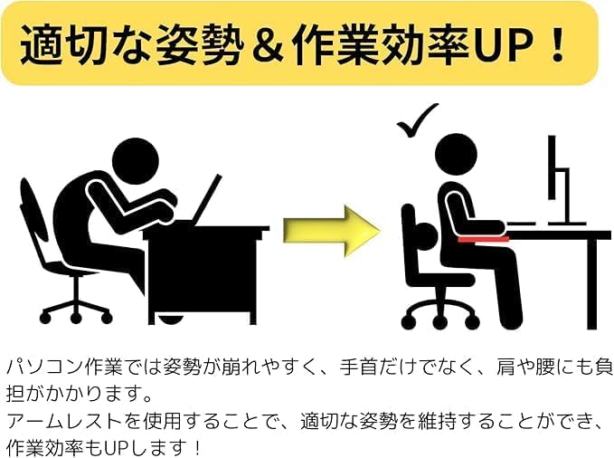 Подлокотник Крепление для мыши Платформа-лоток для удлинения мыши с эргономичной регулируемой подставкой для мыши, бортик против падения, (черный)