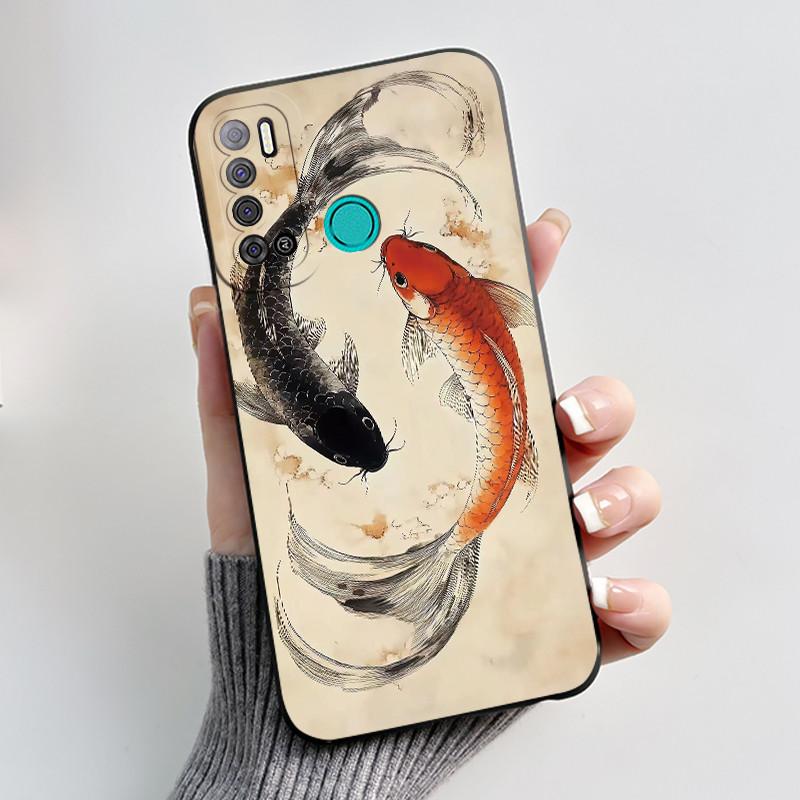 Защитный противоударный мягкий чехол для телефона Tecno LC7/Pouvoir 4/Pouvoir 4 Pro/LC8/Spark Power 2 Черный чехол Уникальный дизайн Обложка