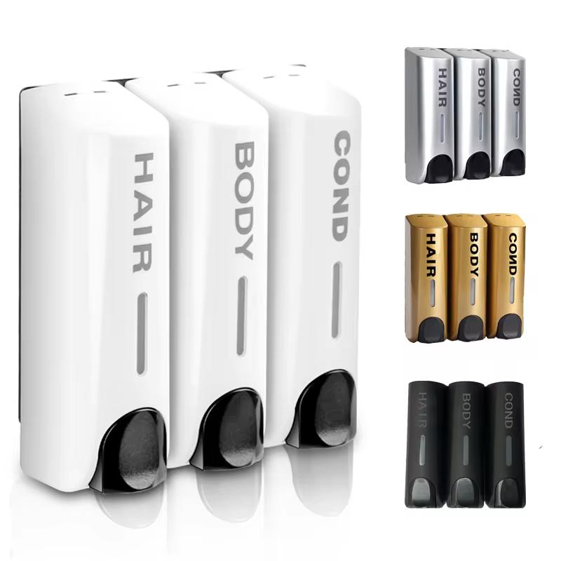 Тройной дозатор для шампуня для душа объемом 350 мл, настенный дозатор для геля для душа, лосьона, контейнер для жидкого мыла, аксессуары для ванной комнаты