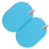 Car Rearview Mirror Rain Protective Film Anti Fog Rainproof Sticker 100x145mm Oval Blue