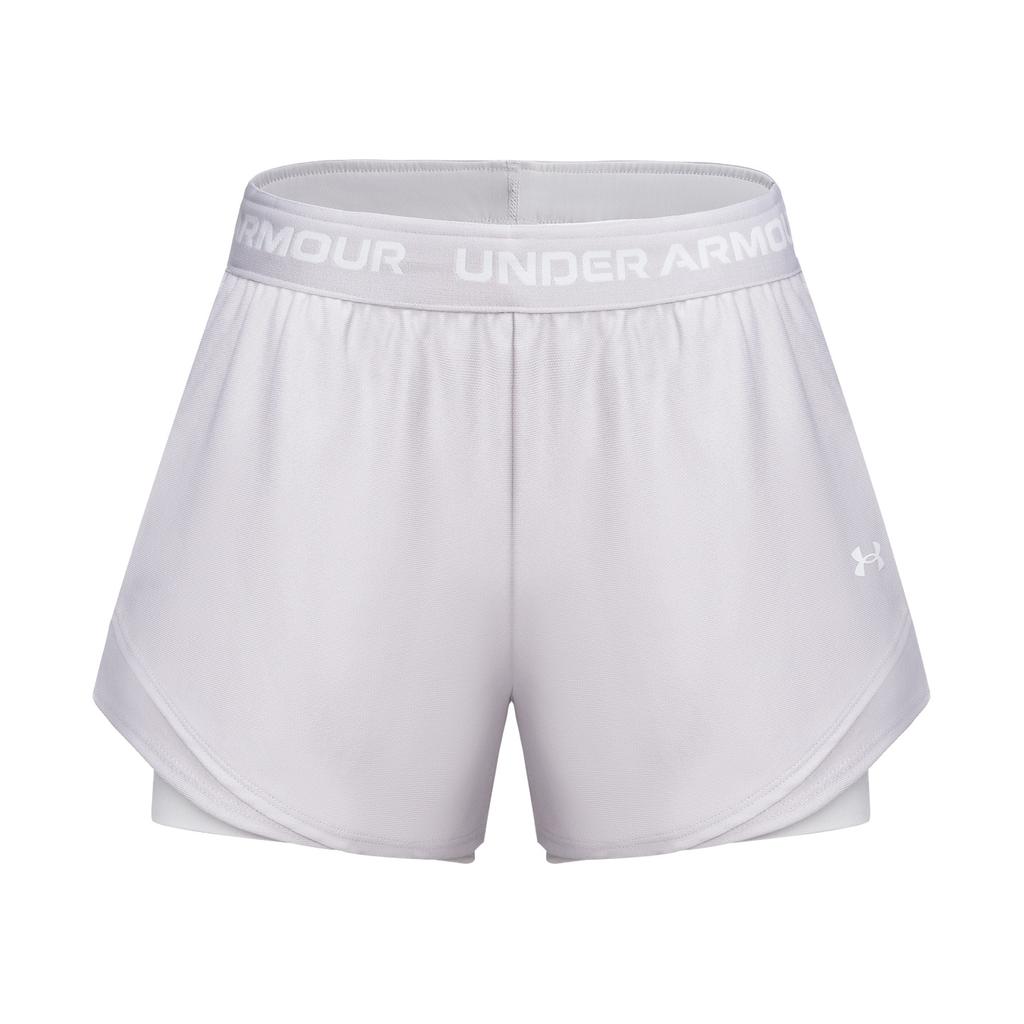 Under Armour Tech Play Up 2 в 1 Hyrox Тренировочные Беговые Фитнес Мягкие Удобные Свободные Дышащие Спортивные Шорты Женские шорты 6011111-009