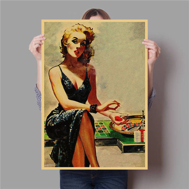 Сексуальная Красота Ретро Стиль Дизайн Живопись Искусство Домашнее Украшение Стен Картина Бар Кофейня Спальня Жизнь