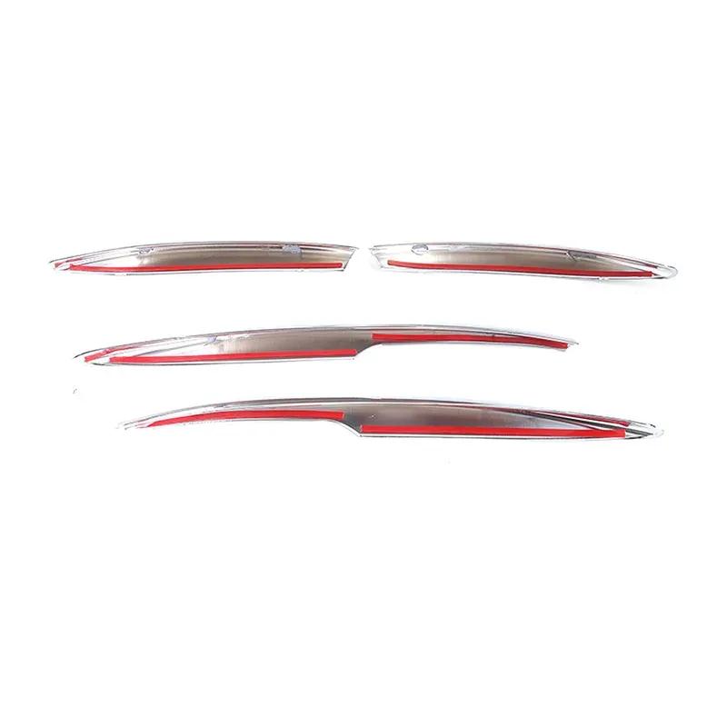 For Mercedes Benz E-Class W214 2024 ABS Chrome/Carbon fiber Car Front Fog Lamp Cover Trim Accessories