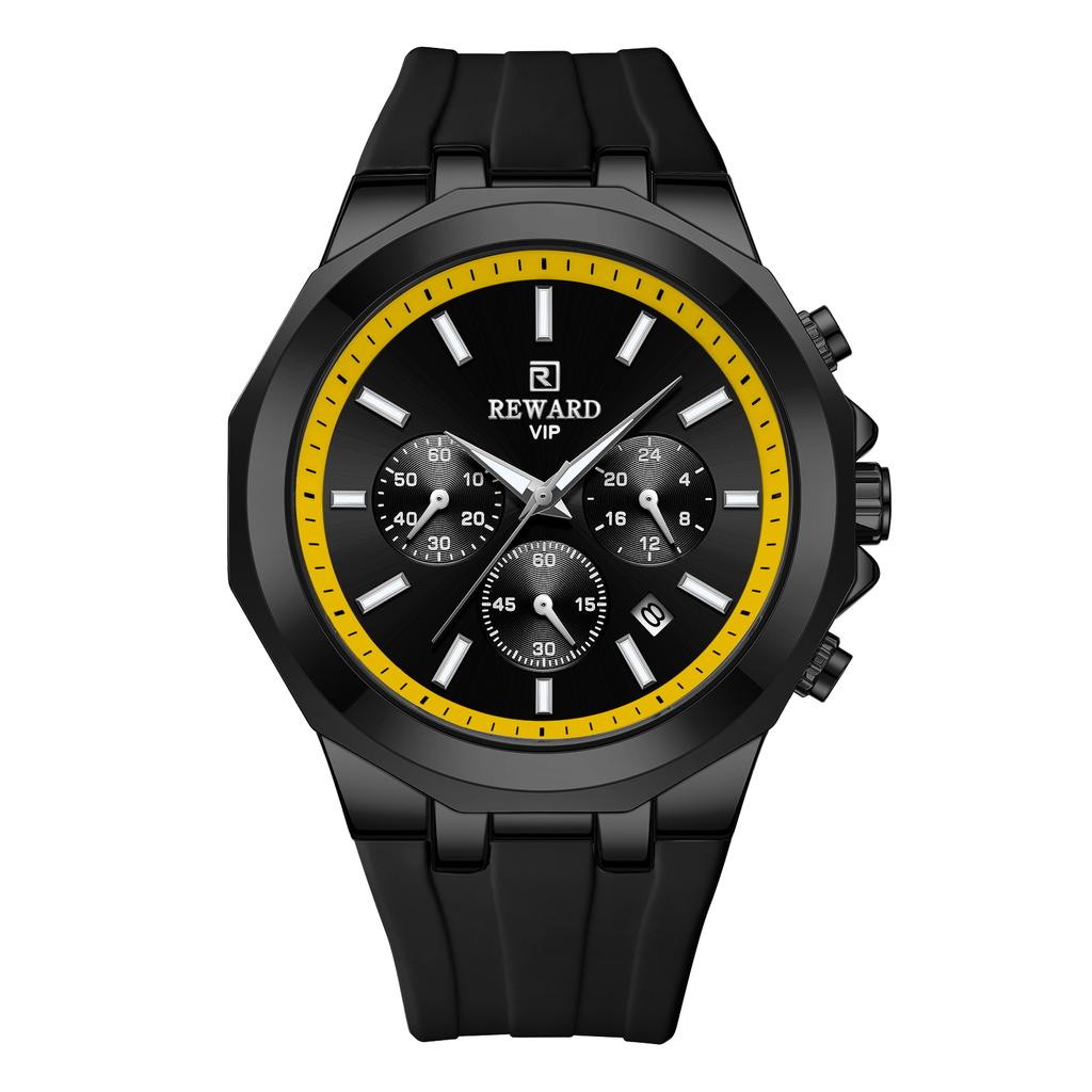 REWARD Mens Watches Luxury High Quality Ready Stock Rubber Chronograph Watches Relojes Personalizado Con