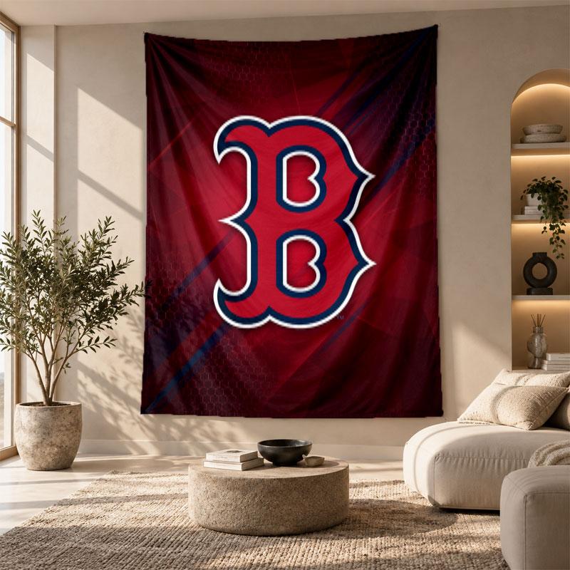 Decorative Tapestry,Boston Red Sox Printed Wall Art, Lightweight Wall Hanging For Bedroom Background