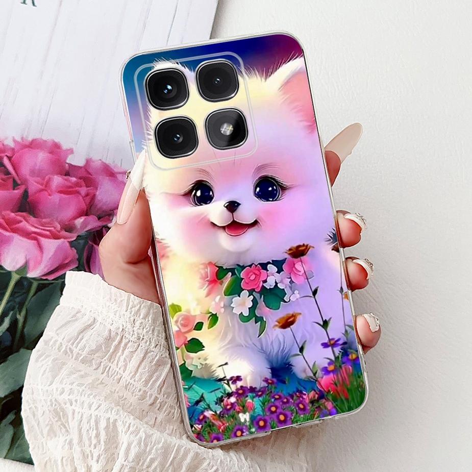 For Xiaomi Mi 14T Pro Case Cute Cat Fashion Painted Cover Soft Silicone Phone Case For Xiaomi 14T Pro Mi14T 5G Back Cover Bumper