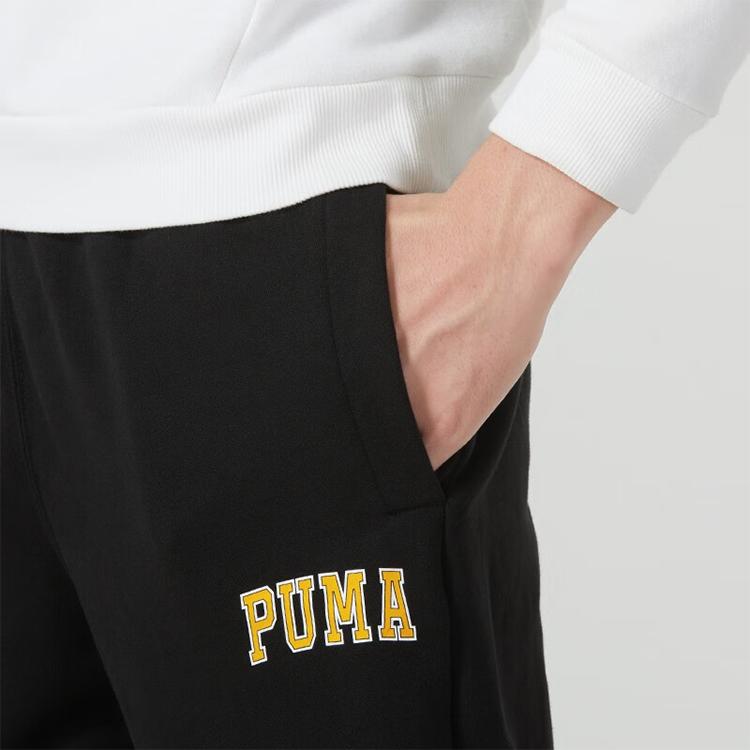 Puma Трикотажные штаны унисекс черные с умеренной манжетой 536772-01