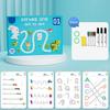 Kids Pen Control Training Book with Pens Eraser Reusable Preschooler Early Education Handwriting Practice Line Tracing Workbook Toddlers Boys