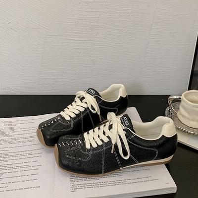 Новая линейка Yueyu - минималистичная структура с узором личи, немецкие тренировочные туфли, 4 см, универсальные туфли с квадратным носком, маленькие белые туфли в стиле ins