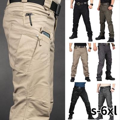 Мужские тактические комбинезоны, повседневные брюки, полицейские, боевые, с несколькими карманами, непромокаемые брюки, мужские военные брюки, уличные походные брюки, большие размеры, S-4XL