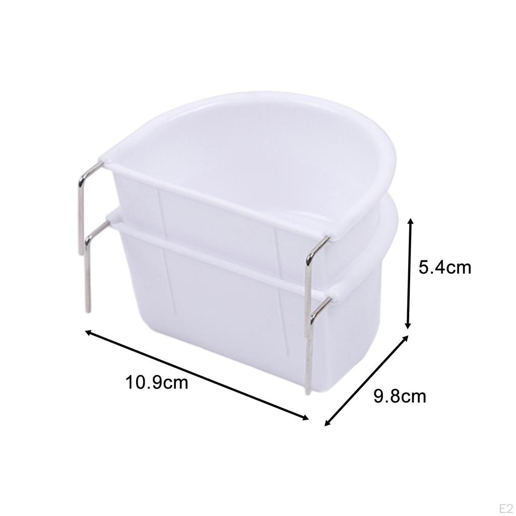 2 шт. аксессуары для клетки для кормления птиц, простая установка, подвесная миска для попугая