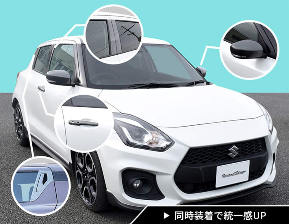 Панель задней стойки Suzuki Swift Sport SecondStage, под карбон, S012D1C