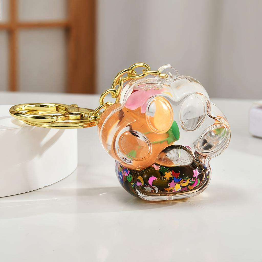 1 шт. Брелок с капибарой и зыбучим песком, акриловая смола, плавающий шарм, несколько стилей, подвеска для рюкзака, идеальный подарочный аксессуар с милым животным