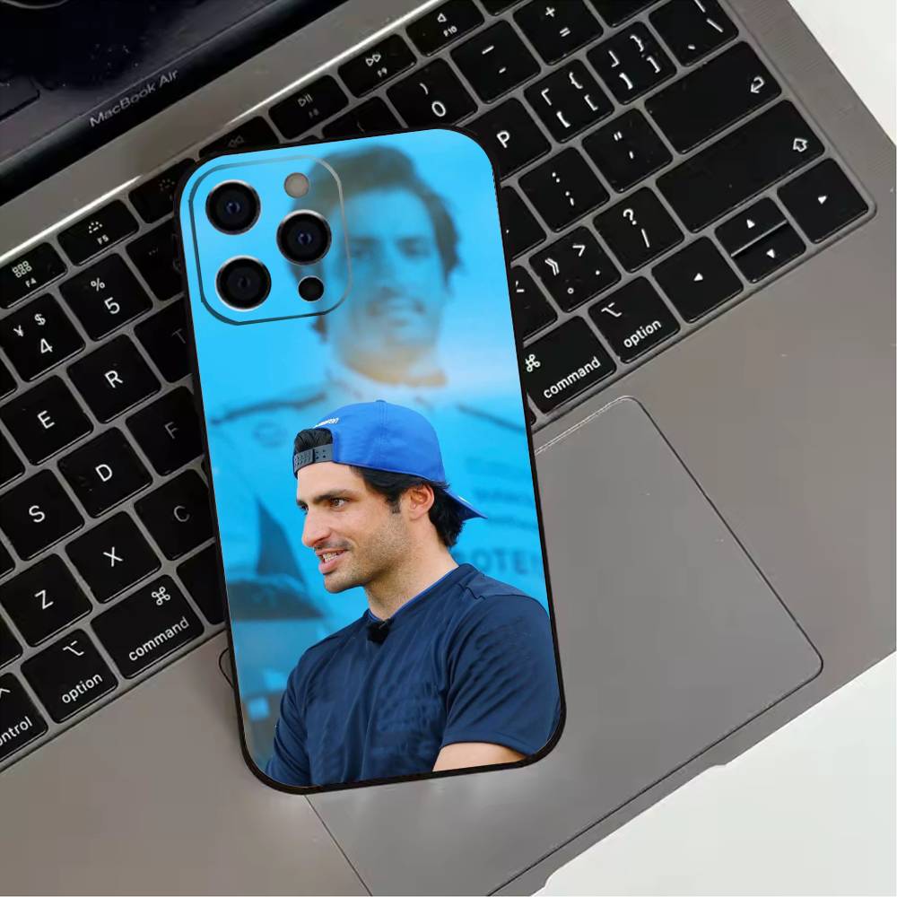55 Chili C-Carlos S-Sainz Phone Case For iPhone 17,16,15,14,13,12,11 Plus,Pro Max,XS,Soft Silicone Black Cover