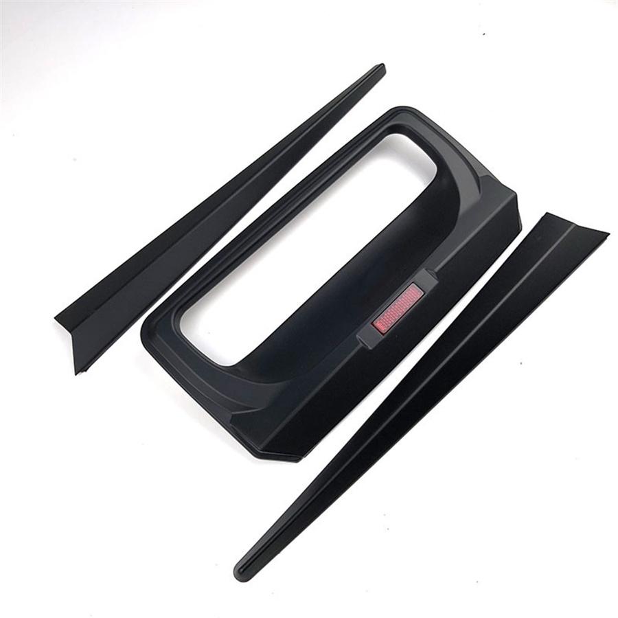 3Pcs Tailgate Handle Cover Moulding Trim Cap Black ABS For Ford Ranger 2012-2019