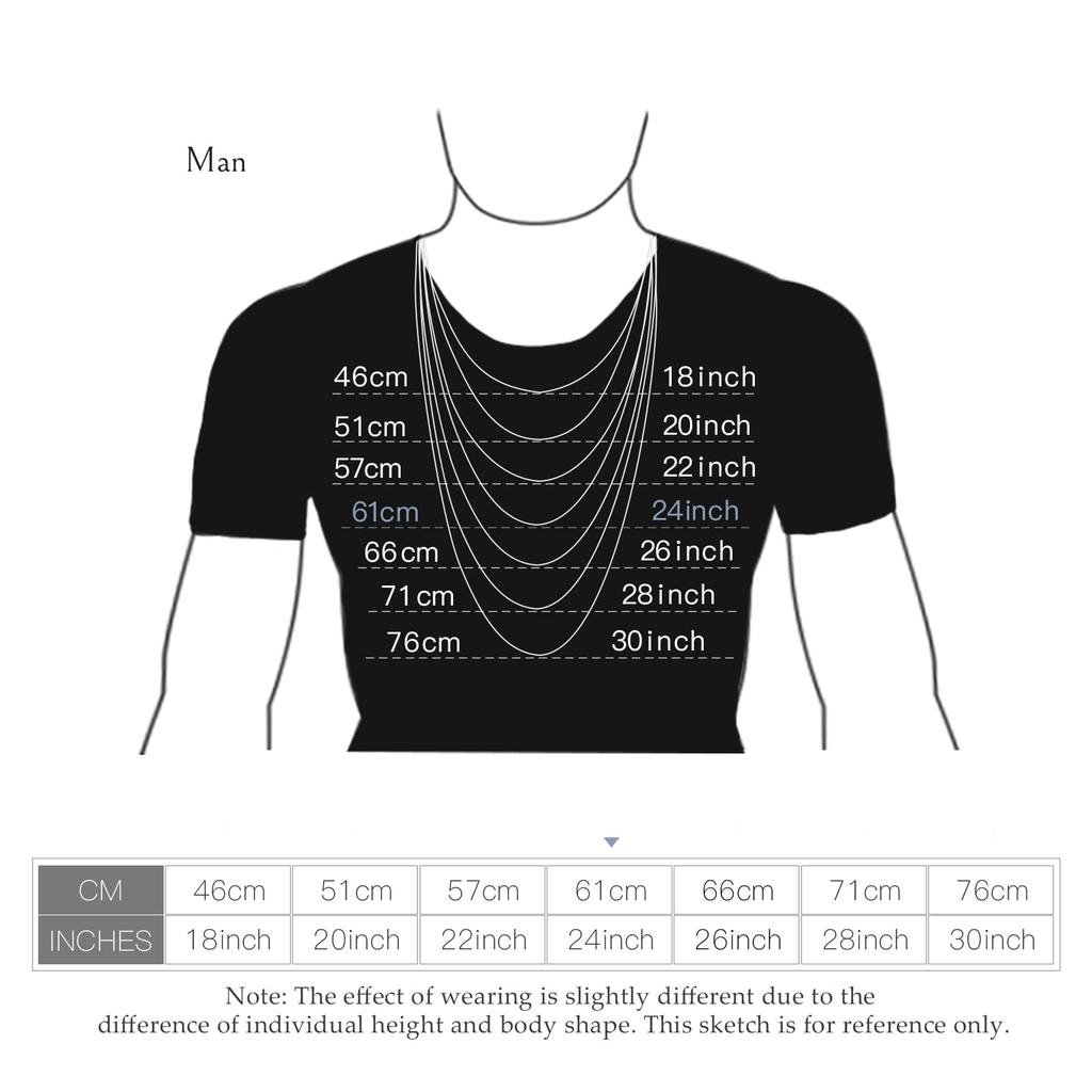 [AWNL] Cut Azuki Chain Premium Sterling Silver Necklace, 61.5cm * 3mm