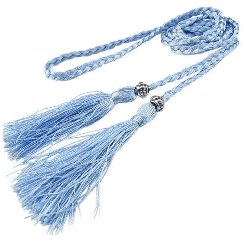 Woven Tassel Belt Self-Tie Dress Belt Waist Decoration Rope Braided Boho Style