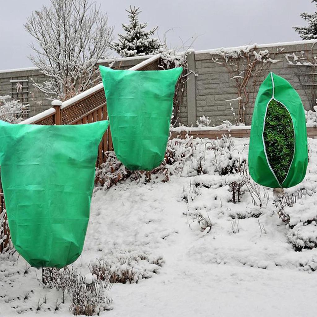 2 Pack Frost Plant Covers with Zipper Drawstring Tree Covers for Winter Frost/Sun Pest Protection