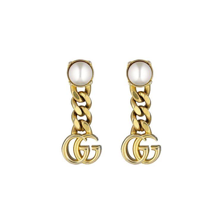 Gucci Fashion Jewelry Shiny Earrings Women Earrings Gold 645665-I4620-8078