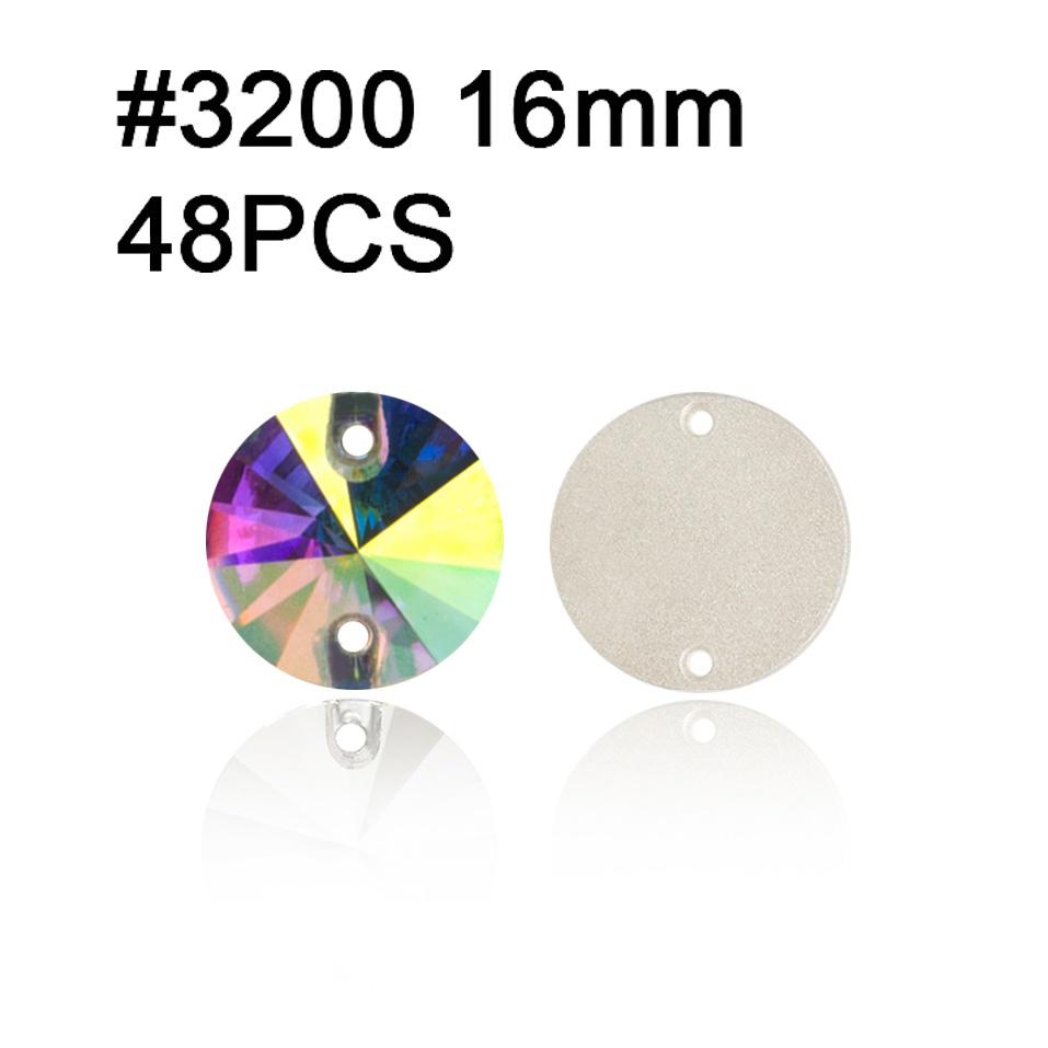 Янжуо AB Цвет Пришивной Стеклянный Кристалл Пришивание Стразы Кристалл Плоская Основа Стразы для Платьев