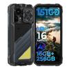 HOTWAV Прочный смартфон Hyper 8E, 15100 мАч, IP68/IP69K, Android 16, 4G, сверхбольшой динамик, двойная подсветка, 16 ГБ ОЗУ, 128 ГБ ПЗУ, прочная конструкция, инструмент для улицы