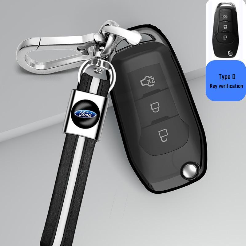Чехол для ключа Ford Focus для Mondeo, Everest, Ecosport, Ranger - Прозрачный чехол для мужчин и женщин