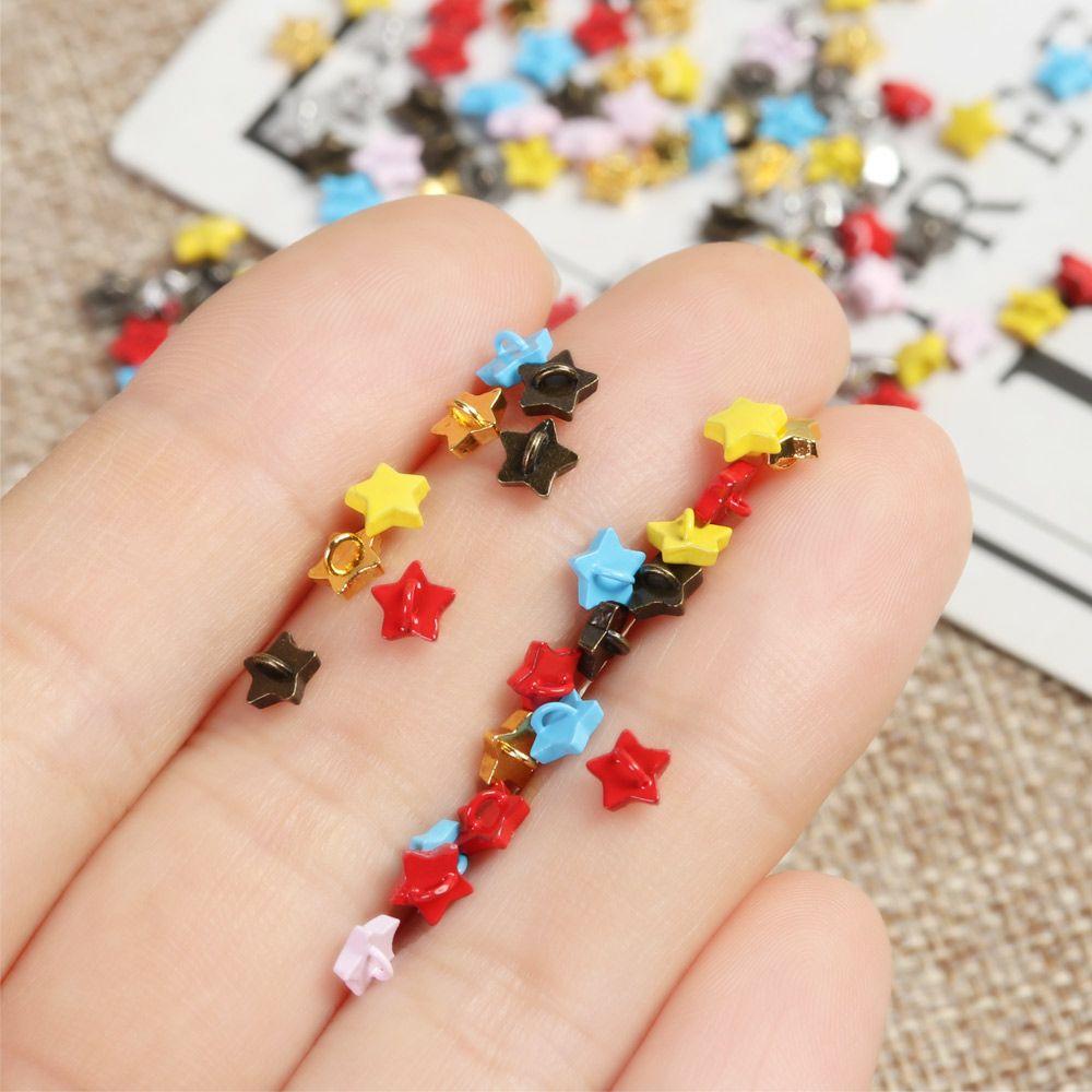 Star Pattern Decoration Craft Mini Buttons Metal Buckles DIY Doll Clothes Clothing Sewing Buckle