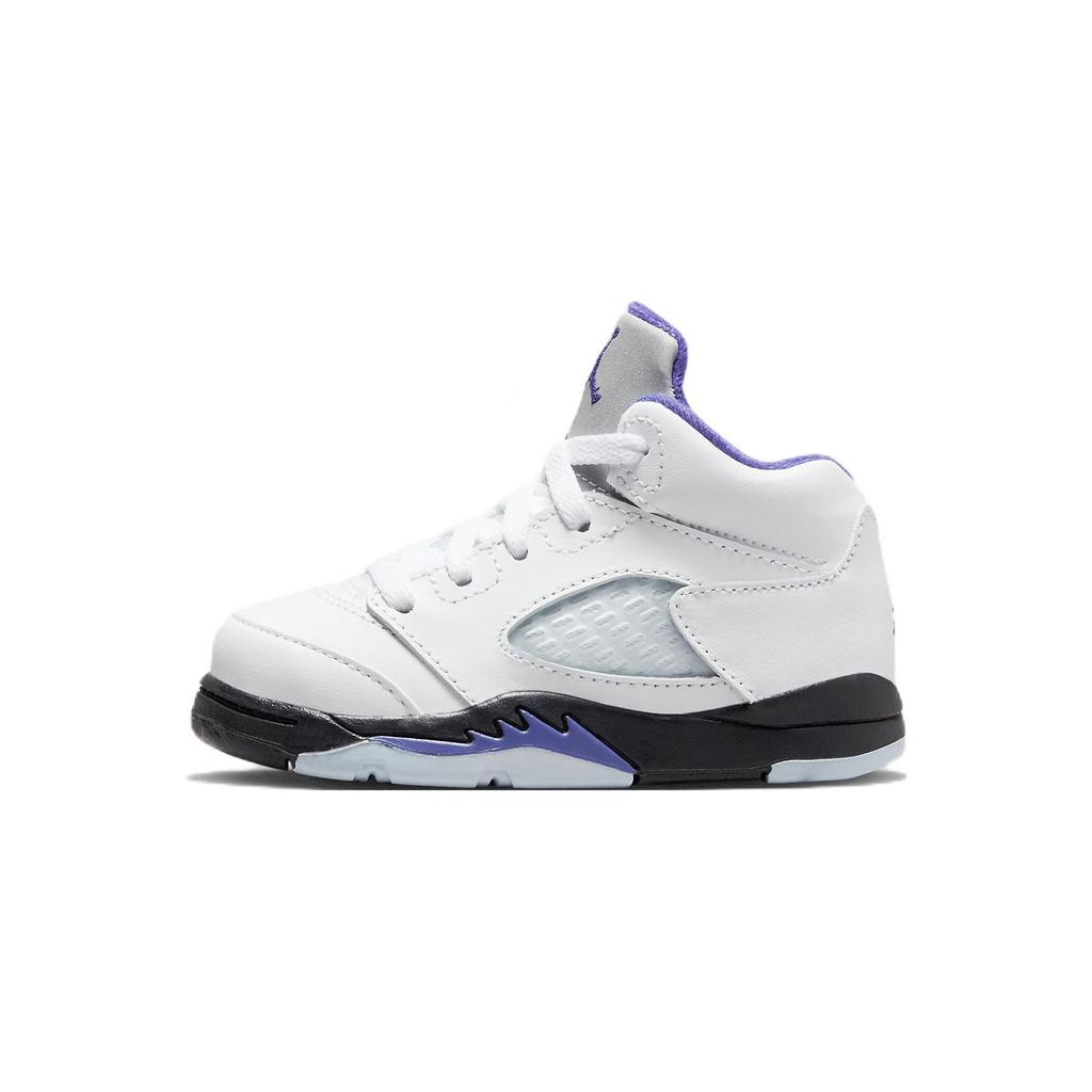 Air Jordan 5 Retro TD Concord Baby Sneakers White Black Dark-Concord 440890-141