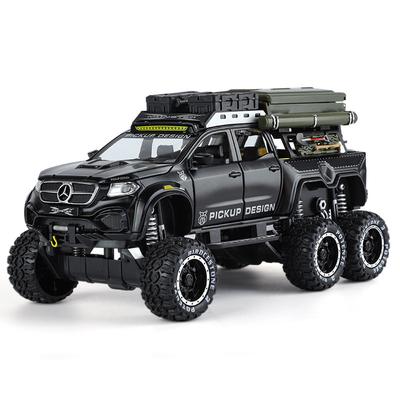 Масштаб 1/28 Mercedes Benz X-Class Exy 6X6 Автодом Внедорожный Фургон Литой Металлический Модель Автомобиля Модные Предметы Домашнего Обихода Праздничные Подарки для Мальчиков