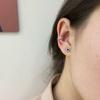 Female Girls Non Pierced Geometric Temperament Crystal Ear Clips Women Ear Cuff Cross Clip Earrings
