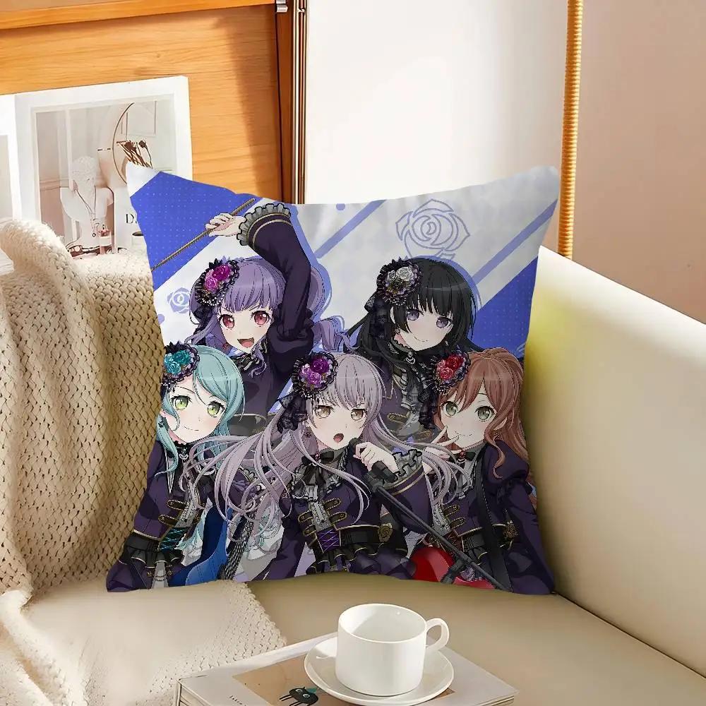 R-Roselia Аниме Наволочка для подушки Автомобильная декоративная наволочка для дивана Автомобиля Рождественский подарок 40x40см 45x45см