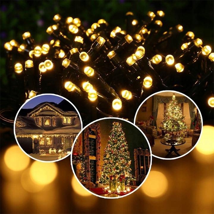 Christmas Tree Lights 100Led Warm Flash Indoor 8 Functions