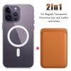2 в 1 для магнитного бумажника-держателя для карт Magsafe для iPhone 15 14 13 12 11 Pro XS Max X XR, аксессуары для беспроводной зарядки